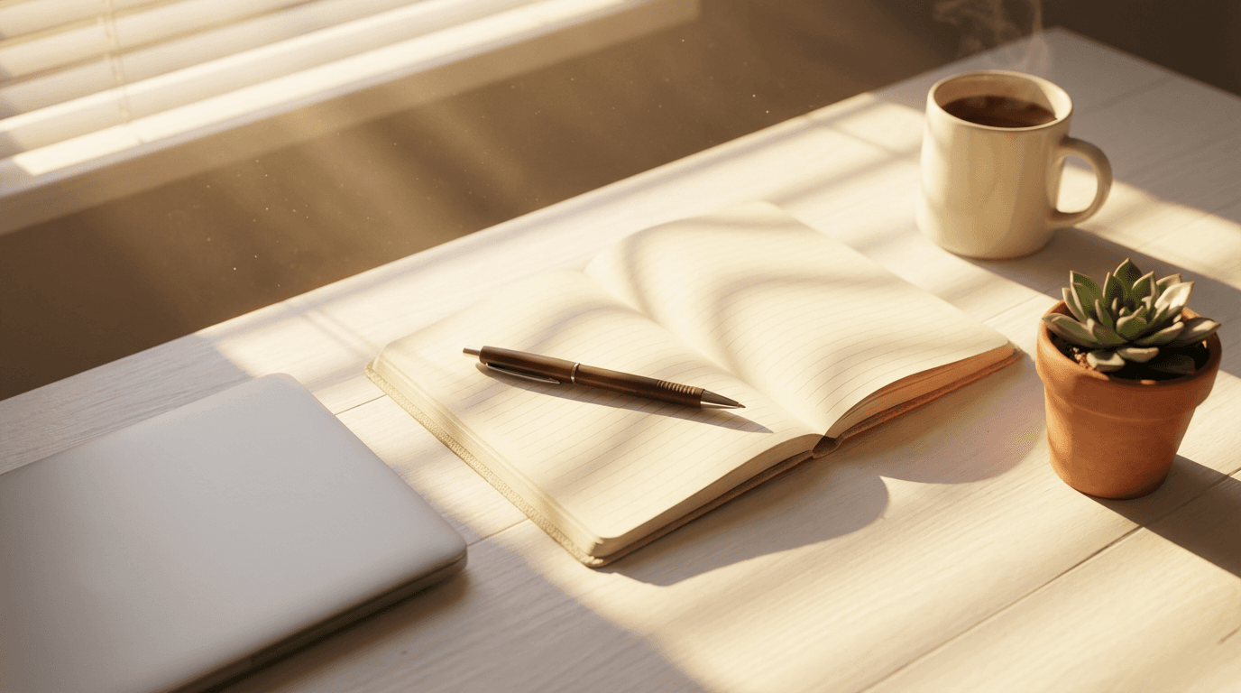 Letter of recommendation on desk